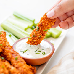 Air Fryer Buffalo Tempeh