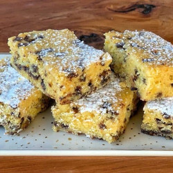 Orange Blondie With Dark Chocolate Chips