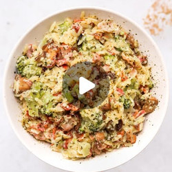 Orzo Aux Brocolis, Champignons Et Bacon