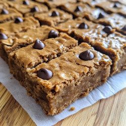 Healthy Peanut Butter Greek Yogurt Breakfast Blondies