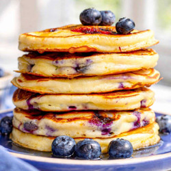 Greek Yogurt Blueberry Pancakes (fluffy And Easy)
