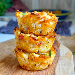 Easy Cheesy Cauliflower Muffins