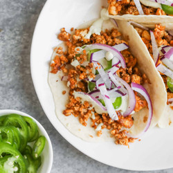 Crispy Tofu Tacos With Cilantro Lime Crema
