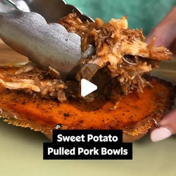 Crispy Baked Sweet Potatoes With Bbq Pork