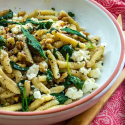 Ricotta Cavatelli With Toasted Walnuts &amp; Baby Greens
