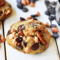 Sea Salt Butterscotch Pretzel Cookies