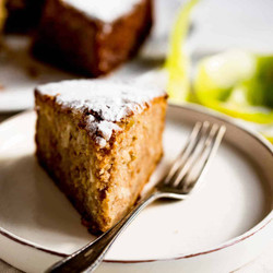Moist Spiced Apple Cake With Almonds