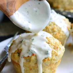 Garlic Parmesan Chicken Meatloaves Recipe