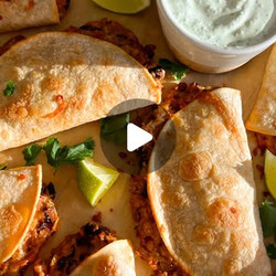 Crispy Black Bean And Cheese Tacos With Cilantro Lime Crema