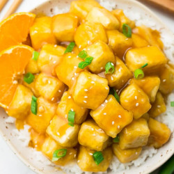 Crispy Baked Orange Tofu