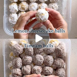 Lemon Cheesecake Balls And Choc Mint Balls