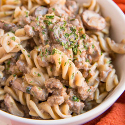 Gluten-free Dairy-free Ground Beef Stroganoff