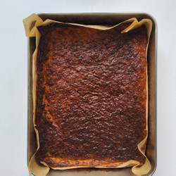 Corn fritters slab cake.