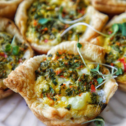 Vegan Puff Pastry Mini Quiche