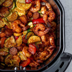 Air Fryer Cajun Shrimp Dinner