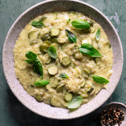 Orzo Crémeux Aux Courgettes Et Parmesan