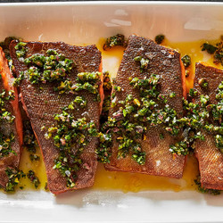 Arctic Char With Pistachio Gremolata
