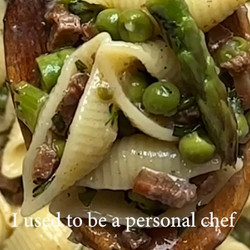 Asparagus, Pea, And Bacon Pasta