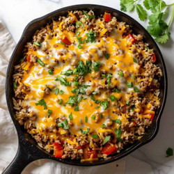Ground Turkey And Rice Skillet