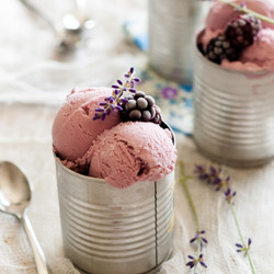 Blackberry Lavender Chevre Ice Cream - The Kitchen Mccabe