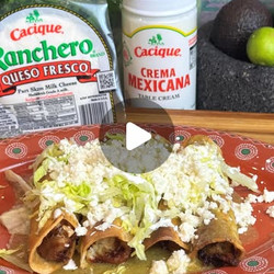 Queso Fresco Chicken Flautas