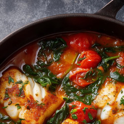 Easy Cod &amp; Spinach Stew