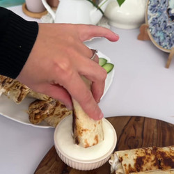 Syrian Saj Bread With The Most Delicious Chicken Shawarma