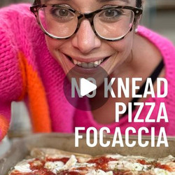 No Knead Pizza Focaccia