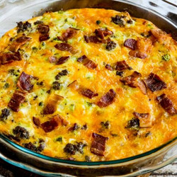 Bacon Cheeseburger Keto Breakfast Quiche