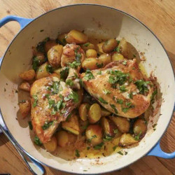 One-skillet Chicken With Basil Chimichurri