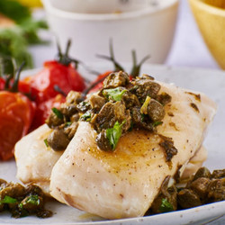 Sous Vide Halibut Piccata