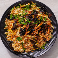 Rice Pilaf With Lemony Brown-butter Mushrooms