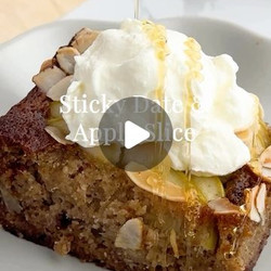 Gluten &amp; Sugar Free Sticky Date &amp; Apple Slice ✨⁠