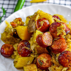 Polish Sausage, Sauerkraut And Potatoes