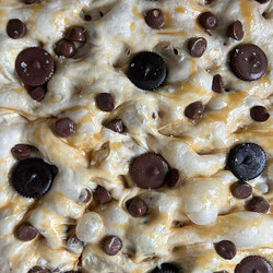 Chocolate Peanut Butter Cup Focaccia
