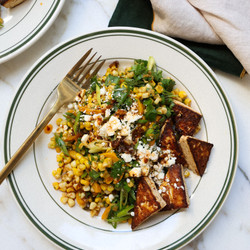 Corn Salad With Scallion Ancho Chili Dressing