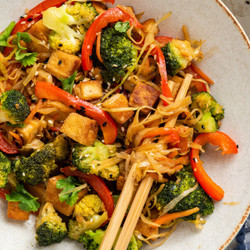 Tofu Cabbage Noodle Bowl