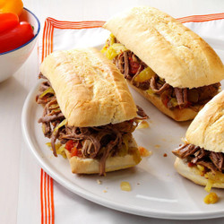 Pressure-cooker Italian Beef Sandwiches