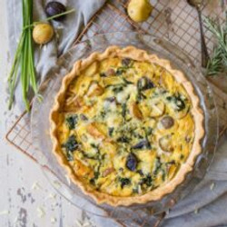 Potato Spinach And Cheddar Quiche