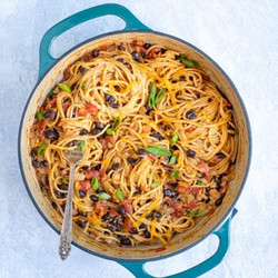 One-pot Black Bean Taco Spaghetti