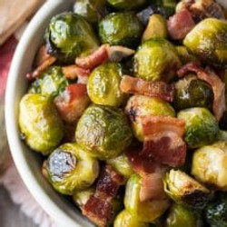 Oven Roasted Brussels Sprouts With Bacon