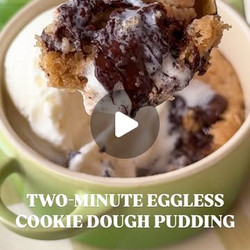 Two-minute Five-ingredient Eggless Cookie Dough Pudding