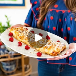 Raspberry Cream Cheese Puff Pastry Braid