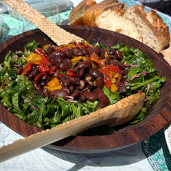Scarlet Runner Bean, Red Pepper, And Celery Salad