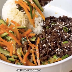 15min Hoisin Beef with a Shredded Carrot Salad