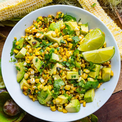 Jalapeno Honey Lime Corn Salad With Avocado