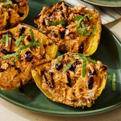 Marry Me Chicken–stuffed Spaghetti Squash