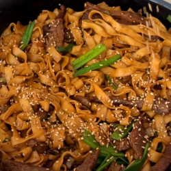 10-minute Mongolian Beef-inspired Noodles