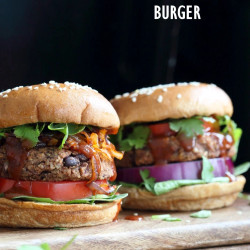 Grillable Veggie Burger ( Black Bean Sunflower Seed Burger)