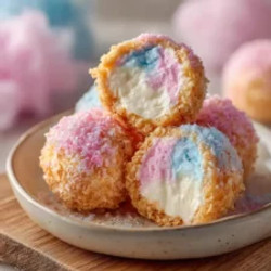 Crispy Cotton Candy Cheesecake Bombs Recipe